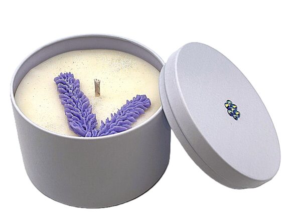 Vela de Soya de Lavanda (Peso Neto 6 Onzas)