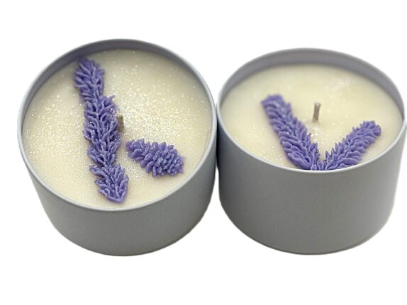 Vela de Soya de Lavanda (Peso Neto 6 Onzas)