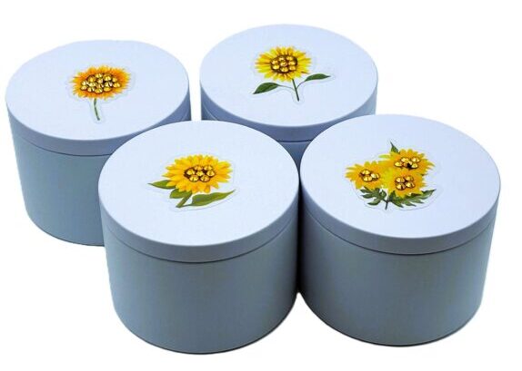 Vela de Soya de Flor de Girasol (Peso Neto 6 Onzas)